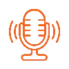 🎙 Эмодзи «Оранжевые иконки для оформления постов и буквы» для Telegram
