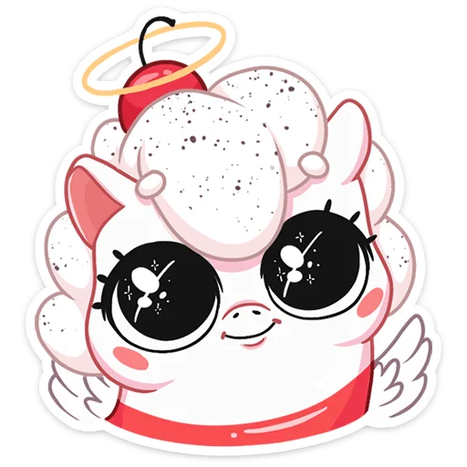 🥺 Стикер «У единорожека Мороженко появился новый вкус -» для Telegram