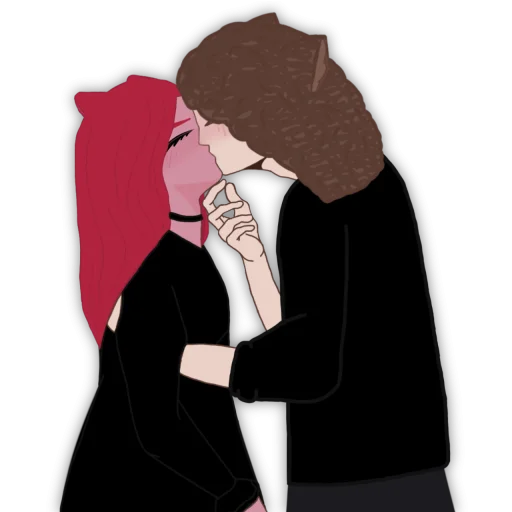 👩‍❤️‍💋‍👨 Стикер «Вишня» для Telegram