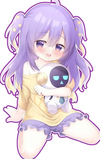☺️ Стикер «Chibi Moona Hoshinova» для Telegram