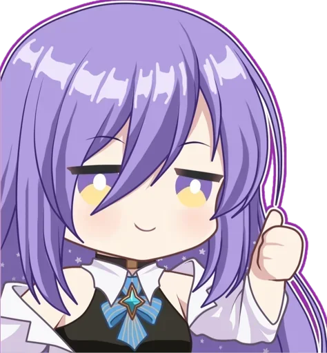 😊 Стикер «Chibi Moona Hoshinova» для Telegram