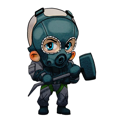 🇬🇧 Стикер «Chibi Rainbow6Siege» для Telegram