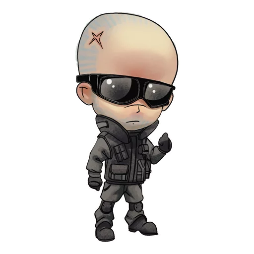 🇺🇸 Стикер «Chibi Rainbow6Siege» для Telegram
