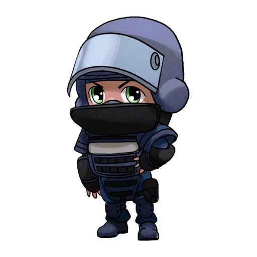 🇫🇷 Стикер «Chibi Rainbow6Siege» для Telegram