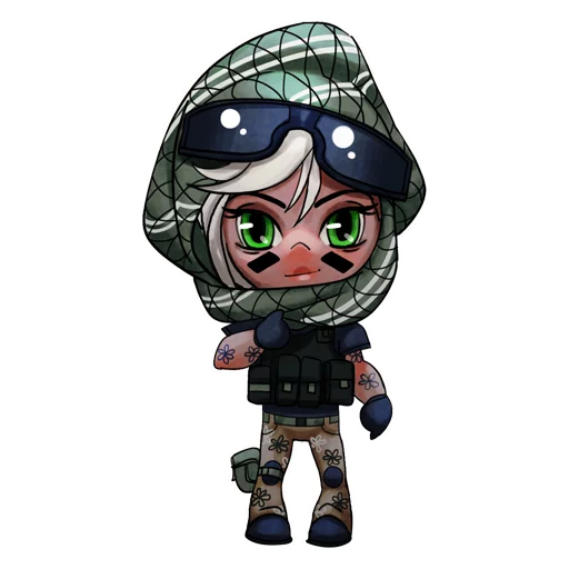 🇺🇸 Стикер «Chibi Rainbow6Siege» для Telegram