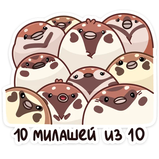 ☺️ Стикер «Воробей Чик» для Telegram