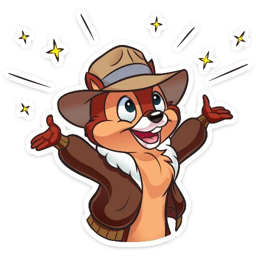 🥳 Стикер «Чип и Дейл спешат на помощь&;» для Telegram