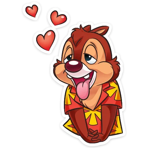 💕 Стикер «Чип и Дейл спешат на помощь&;» для Telegram