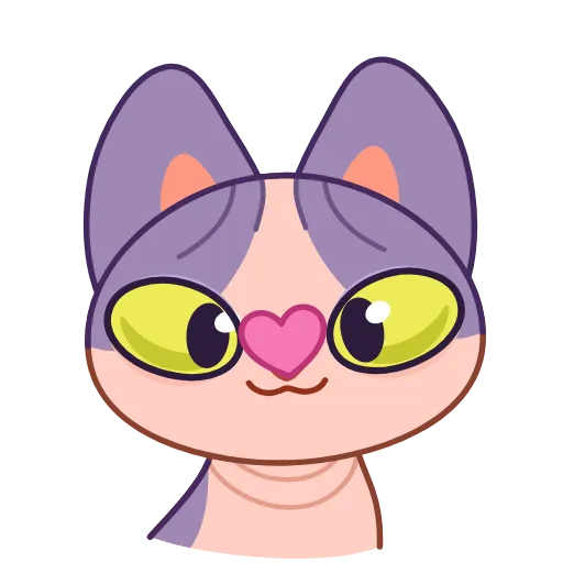 😍 Эмодзи «Кот Чира» для Telegram