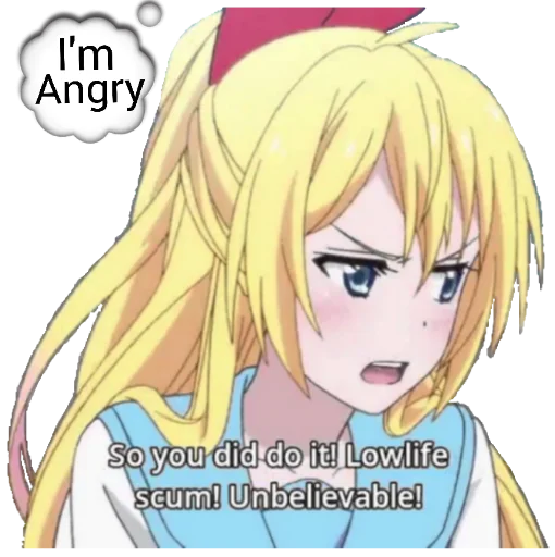 😡 Стикер «Chitoge (Nisekoi)» для Telegram
