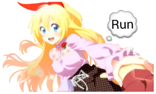 🏃‍♀ Стикер «Chitoge (Nisekoi)» для Telegram