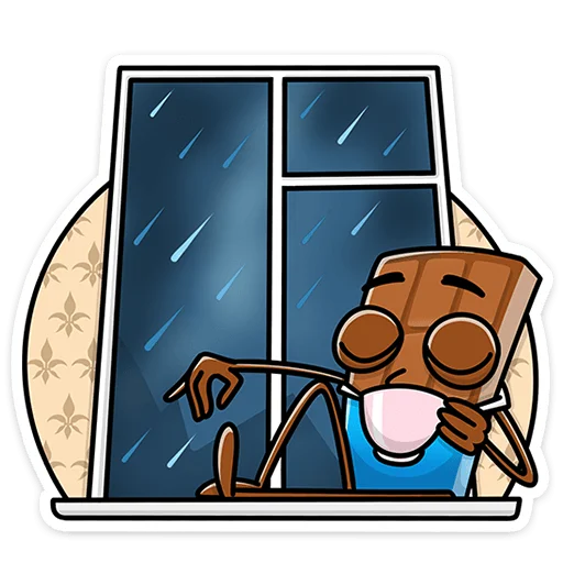 ☔️ Стикер «Чоко тает» для Telegram