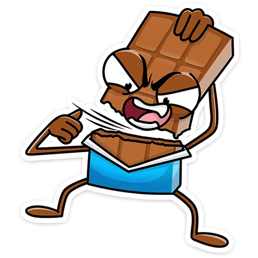 😡 Стикер «Чоко тает» для Telegram