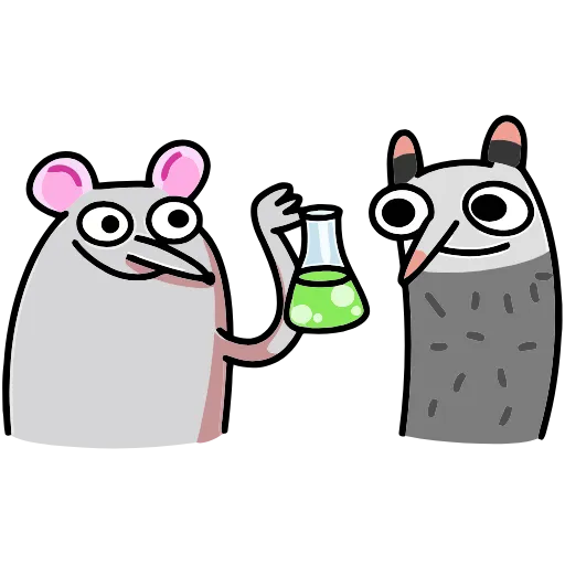 ⚗️ Эмодзи «Крысюк, к доске&;» для Telegram