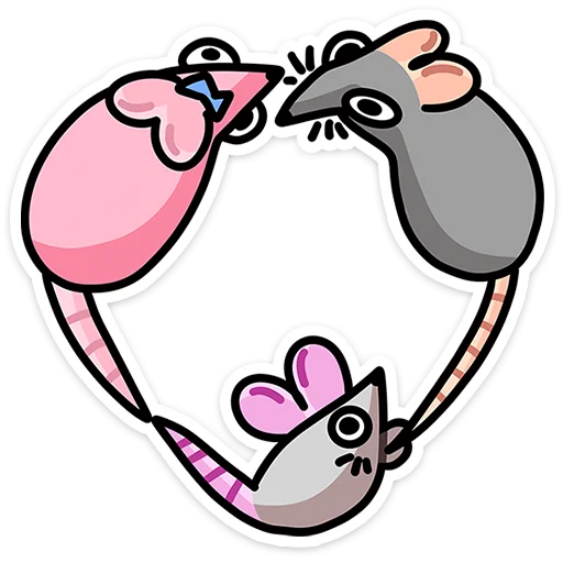 ❤️ Стикер «Крис Кристина и Крысюк» для Telegram
