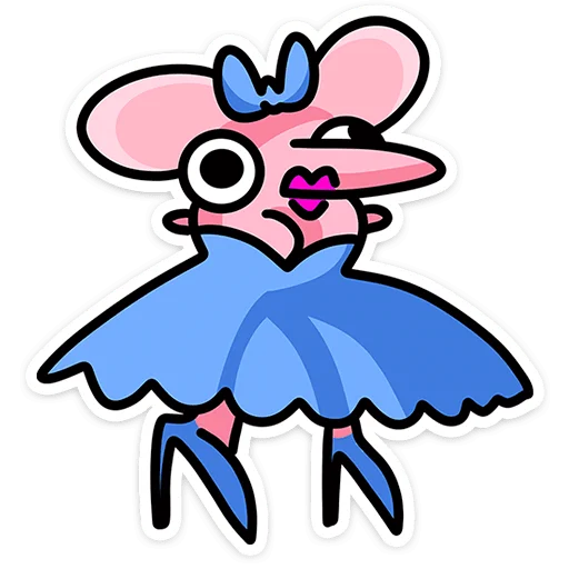 👗 Стикер «Крис Кристина и Крысюк» для Telegram