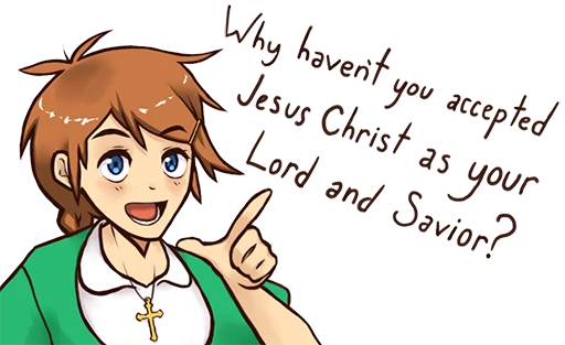 🤔 Стикер «Christ-chan» для Telegram