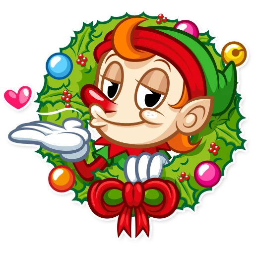 😘 Стикер «Christmas Elf» для Telegram