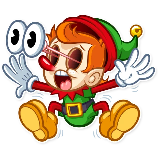😨 Стикер «Christmas Elf» для Telegram