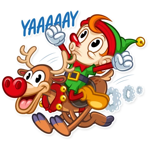 😃 Стикер «Christmas Elf» для Telegram