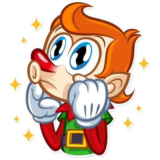 😲 Стикер «Christmas Elf» для Telegram
