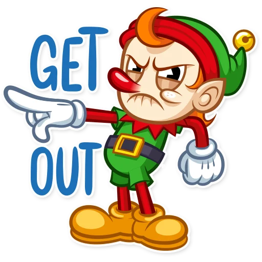 😠 Стикер «Christmas Elf» для Telegram