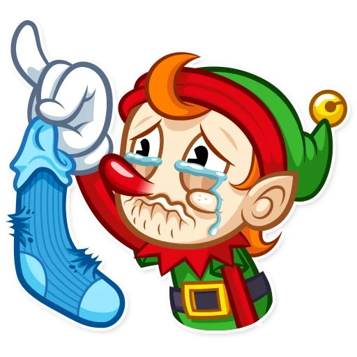 😭 Стикер «Christmas Elf» для Telegram