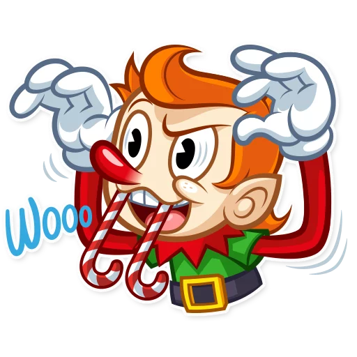 😝 Стикер «Christmas Elf» для Telegram