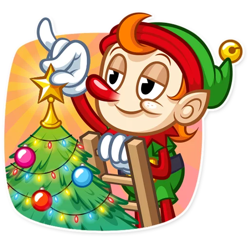 🎄 Стикер «Christmas Elf» для Telegram