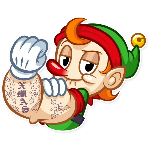 😏 Стикер «Christmas Elf» для Telegram