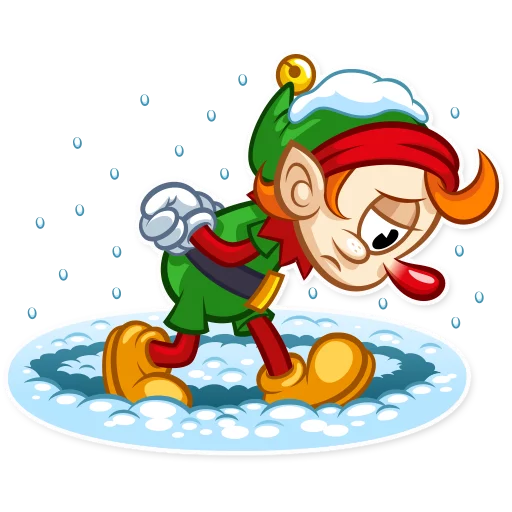 😕 Стикер «Christmas Elf» для Telegram