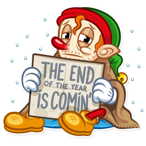 😔 Стикер «Christmas Elf» для Telegram