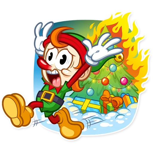 😱 Стикер «Christmas Elf» для Telegram