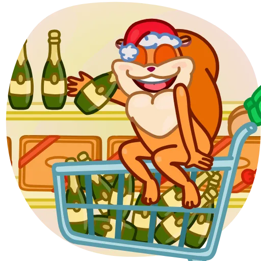 🍾 Стикер «Squirrel» для Telegram