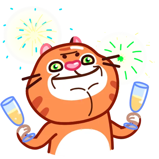 🥲 Стикер «Christmas Tiger» для Telegram