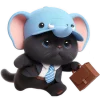 💼 Эмодзи «Пушистый слоник» для Telegram