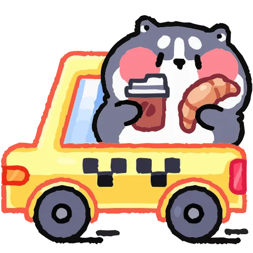 🚕 Эмодзи «Набор эмоджи с хаски Дуком из ВК в качестве» для Telegram