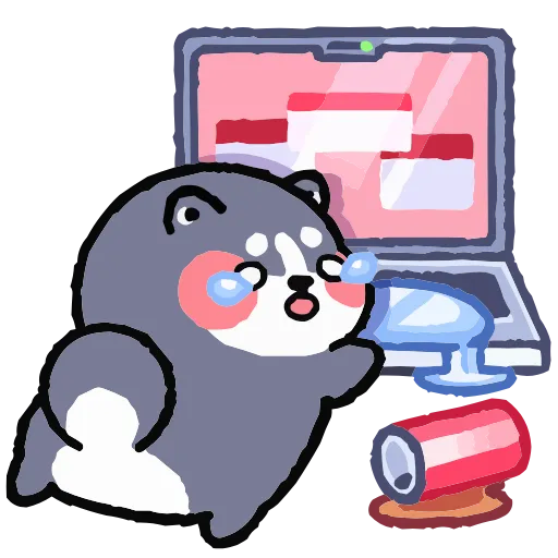 👨‍💻 Эмодзи «Набор эмоджи с хаски Дуком из ВК в качестве» для Telegram