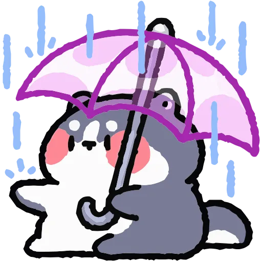 ☔️ Эмодзи «Набор эмоджи с хаски Дуком из ВК в качестве» для Telegram