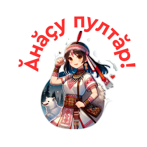 Стикерпак Chuvash Anime Here для Telegram — скачать