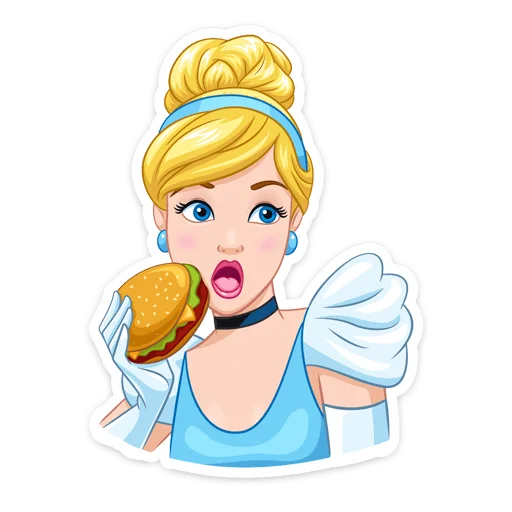🍔 Стикер «Золушка» для Telegram