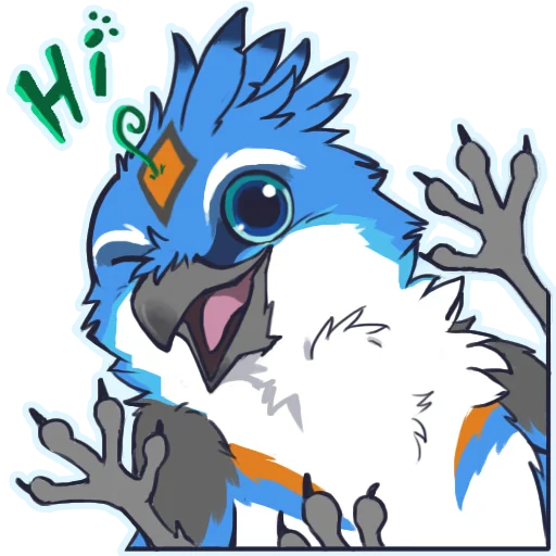 Стикерпак CLICK the sprouty jay для Telegram — скачать