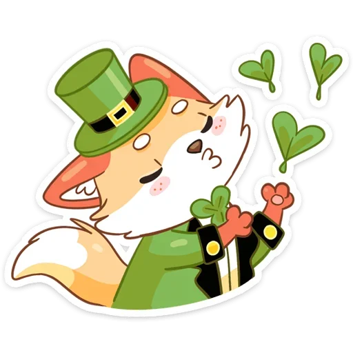 ❤️ Стикер «Клеверок» для Telegram