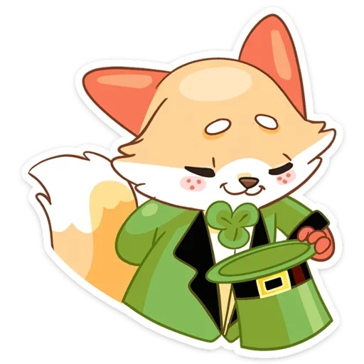😌 Стикер «Клеверок» для Telegram