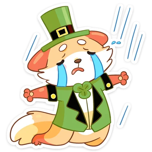 😭 Стикер «Клеверок» для Telegram