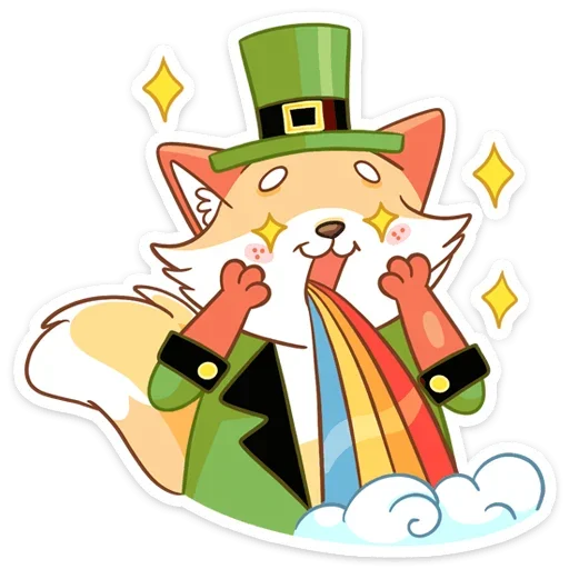 😱 Стикер «Клеверок» для Telegram