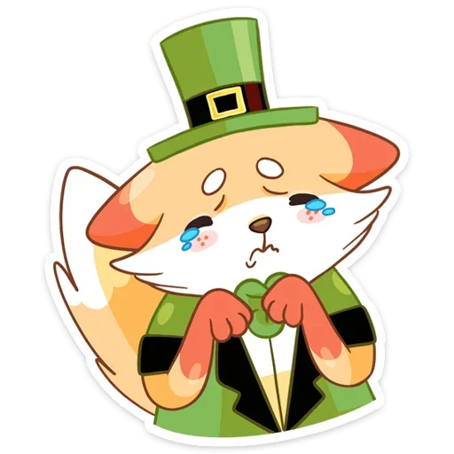😭 Стикер «Клеверок» для Telegram