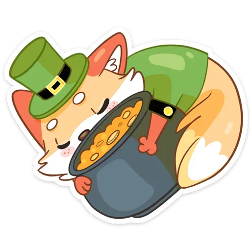 😴 Стикер «Клеверок» для Telegram