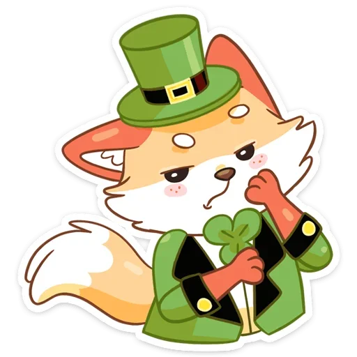 🤔 Стикер «Клеверок» для Telegram