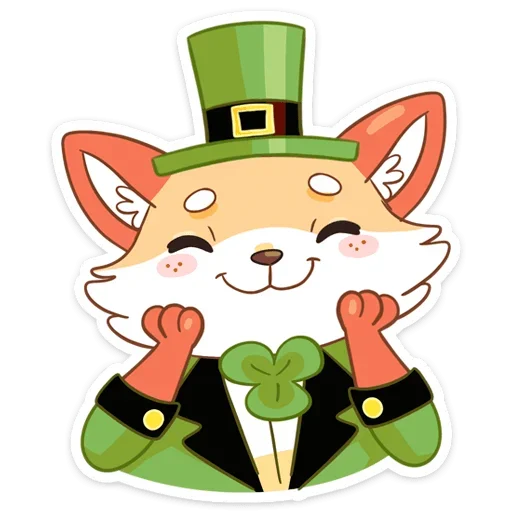 😊 Стикер «Клеверок» для Telegram